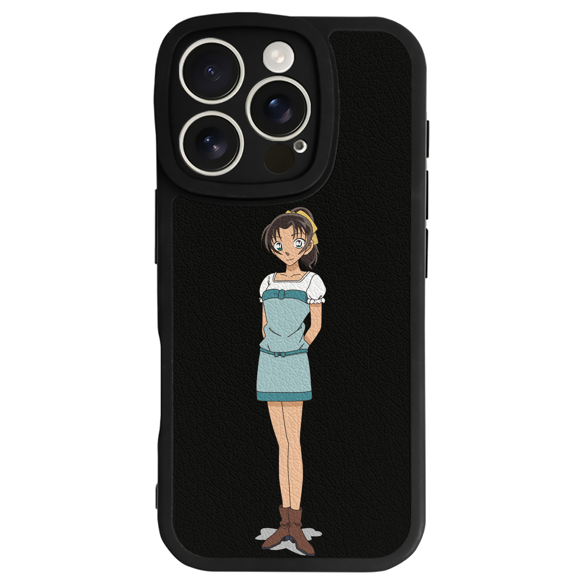 （画像用） 名探偵コナン Detective Conan 【iPhone 16シリーズ対応】シリコンスマホケース（レザー調） 材質：シリコン